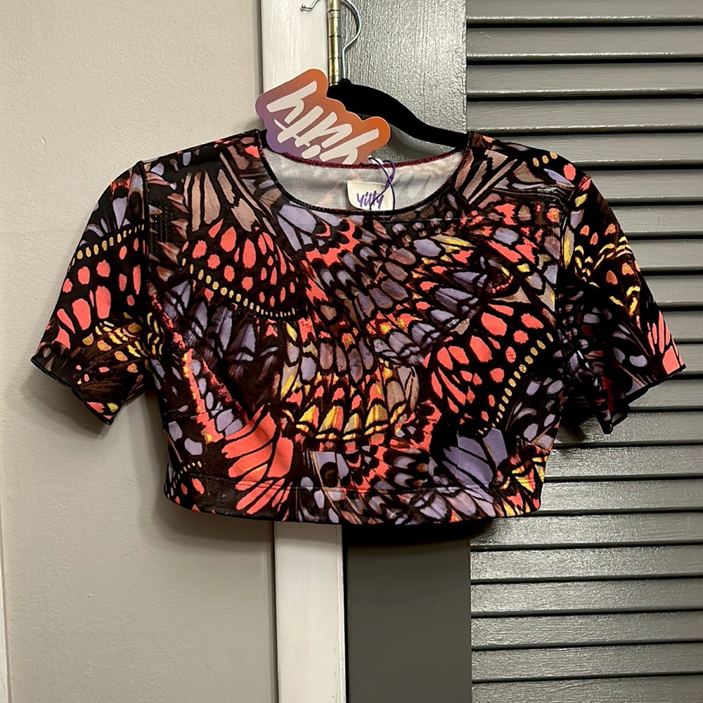 Fabletics/Yitty mesh smoothing midi top • size XL